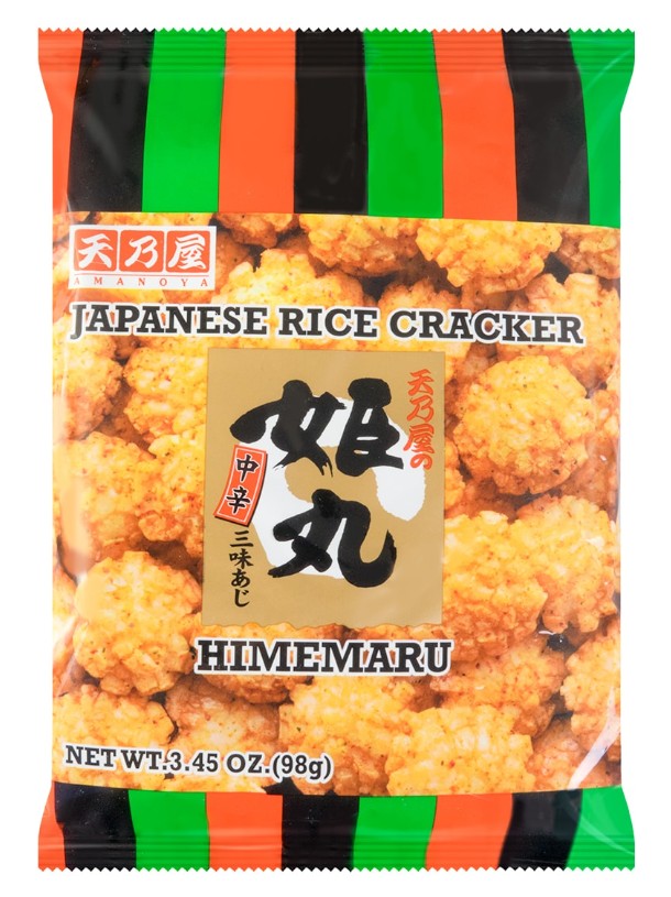 Amanoya Mildly Spicy Japanese Rice Crackers - 3.45oz