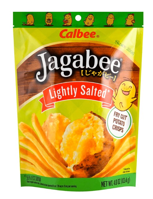 Calbee Lightly Salted JAGABEE Potato Cut French Fries Crisp - 4oz