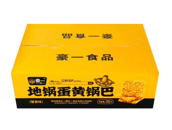 Haoyi Crab Roe Crispy Rice Salted Egg Yolk Crackers - 17.65oz