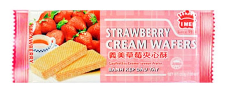 Imei Strawberry Cream Wafers - 7.05oz