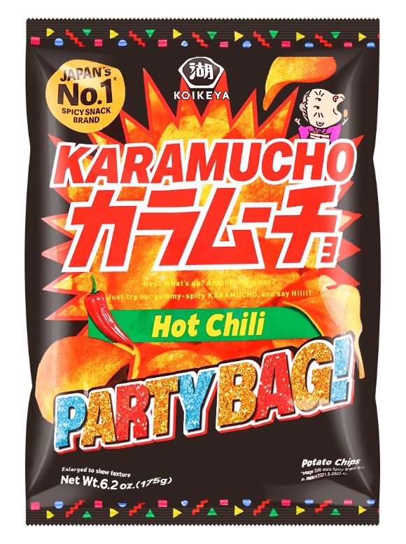 Koikeya Hot Chili Karamucho Potato Chips Flat Type - 6.2oz
