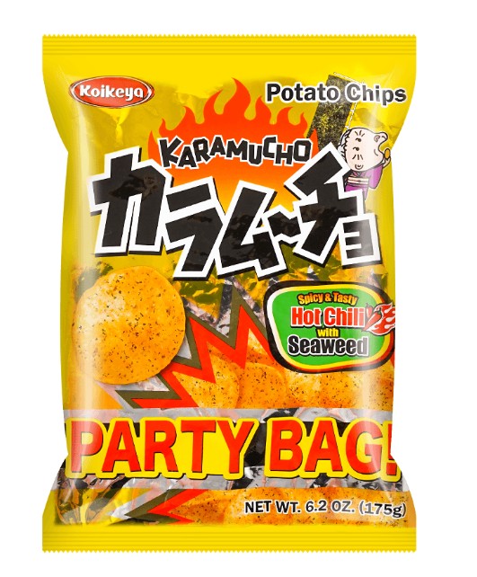 Koikeya Hot Chili Seaweed Potato Chips - 6.2oz