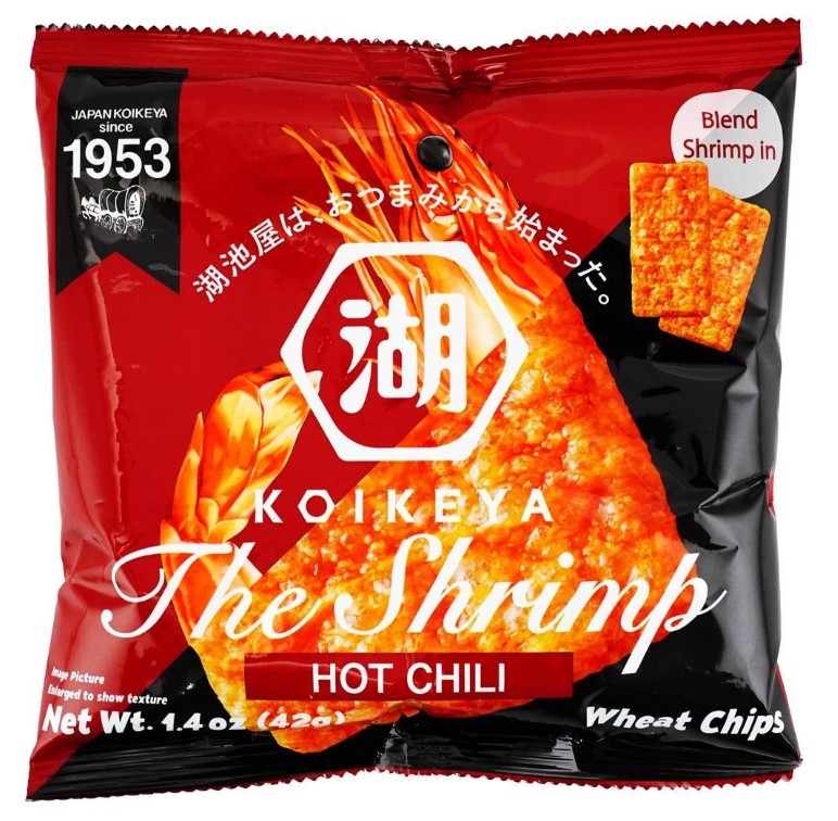 Koikeya Hot Chili Shrimp Wheat Chips - 1.4oz