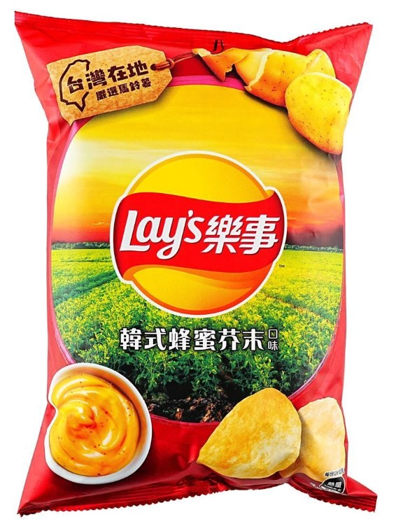 Lay's Taiwan Korean Honey Mustard Potato Chips - 1.98oz
