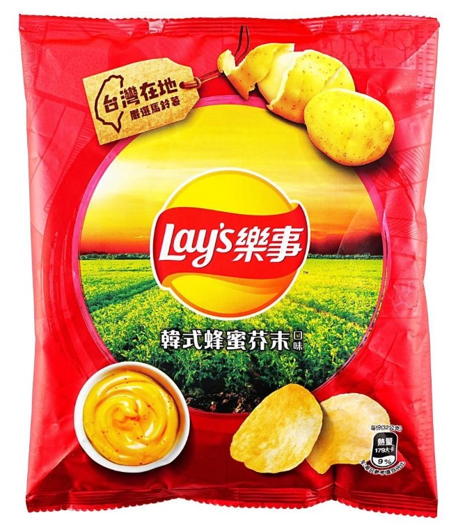 Lay's Taiwan Korean Honey Mustard Potato Chips - 1.12oz