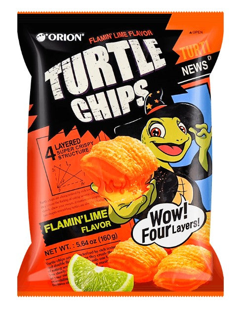Orion Flamin' Lime Turtle Chips- 5.64oz