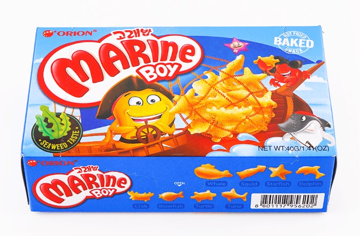Orion Seaweed Baked Marine Boy Sea Creatures Shaped Snack - 1.41oz