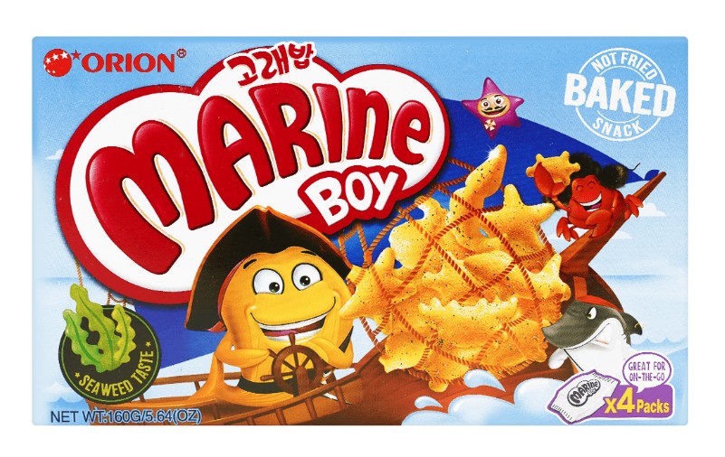 Orion Seaweed Baked Marine Boy Sea Creatures Shaped Snack - 5.64oz