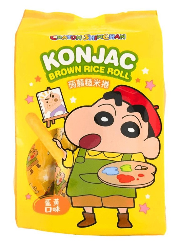 Pei Tien Egg Yolk Crayon Shin-chan Konjac Brown Rice Roll - 4.59oz