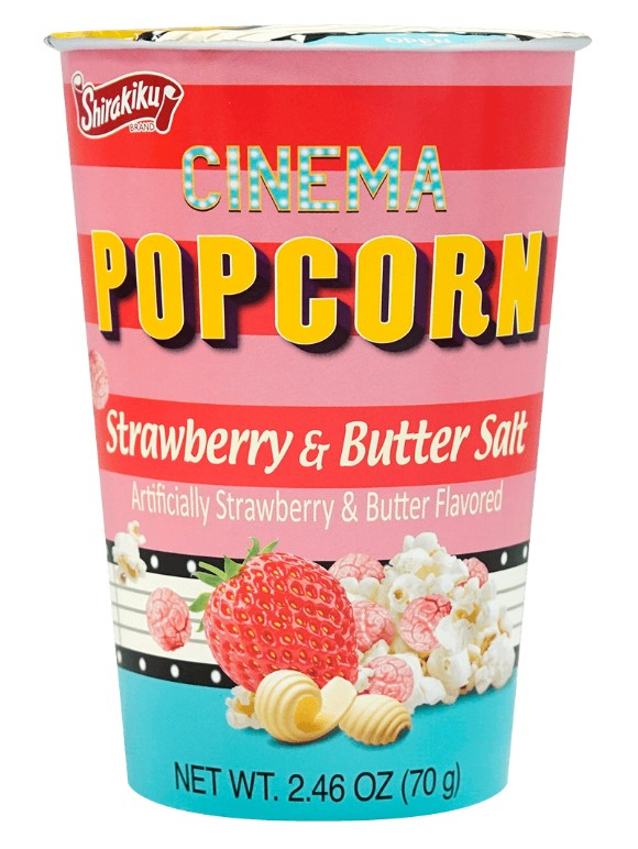 Shirakiku Strawberry & Butter Popcorn Cinema - 2.46oz