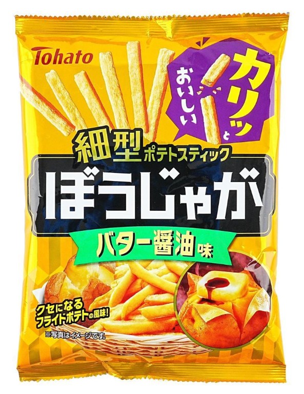 Tohato Butter Soy Sauce Stick Potato Chips - 2.04oz