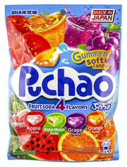 Uha Fruit Soda Mikakuto Puchao Jelly Gummy Candy - 3.53oz