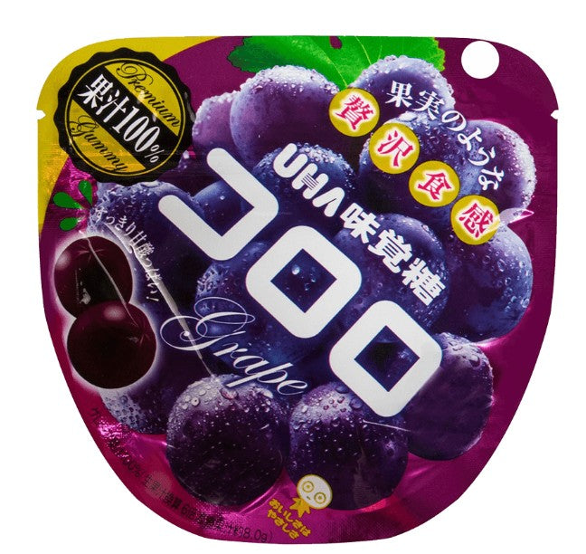 Uha Grape Kororo 100% Fruit Jelly Gummy Candy - 1.69oz