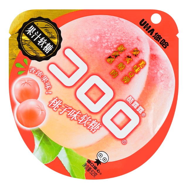 Uha Peach Jelly Gummy Candy - 1.83oz