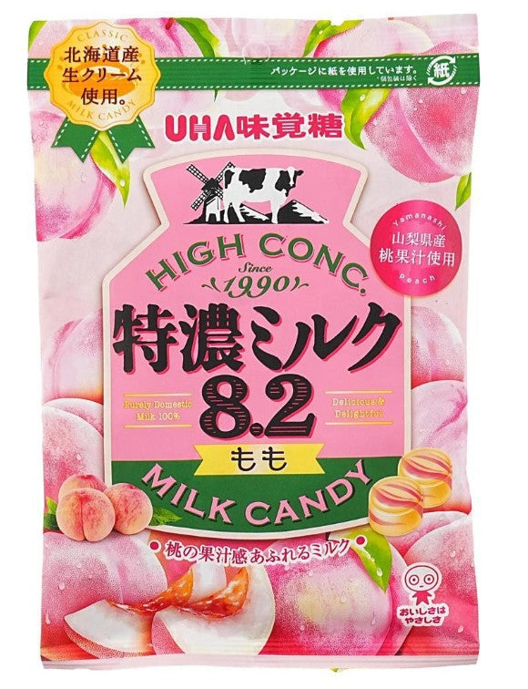 Uha Peach Mikakuto Extra Rich Milk Candy - 2.47oz