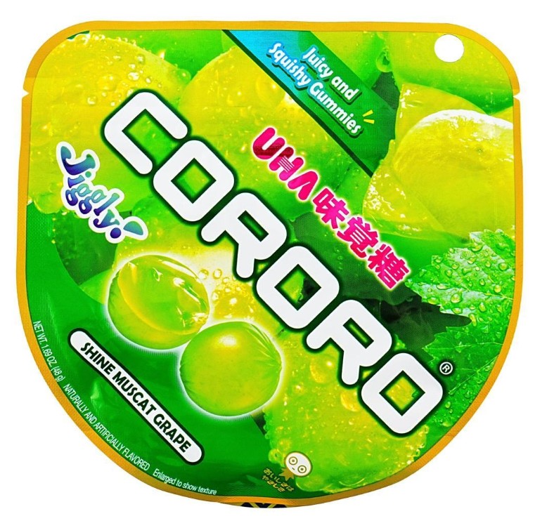 Uha Shine Muscat Green Grape Mikakuto Cororo Fruit Juice Gummy Candy - 1.69oz