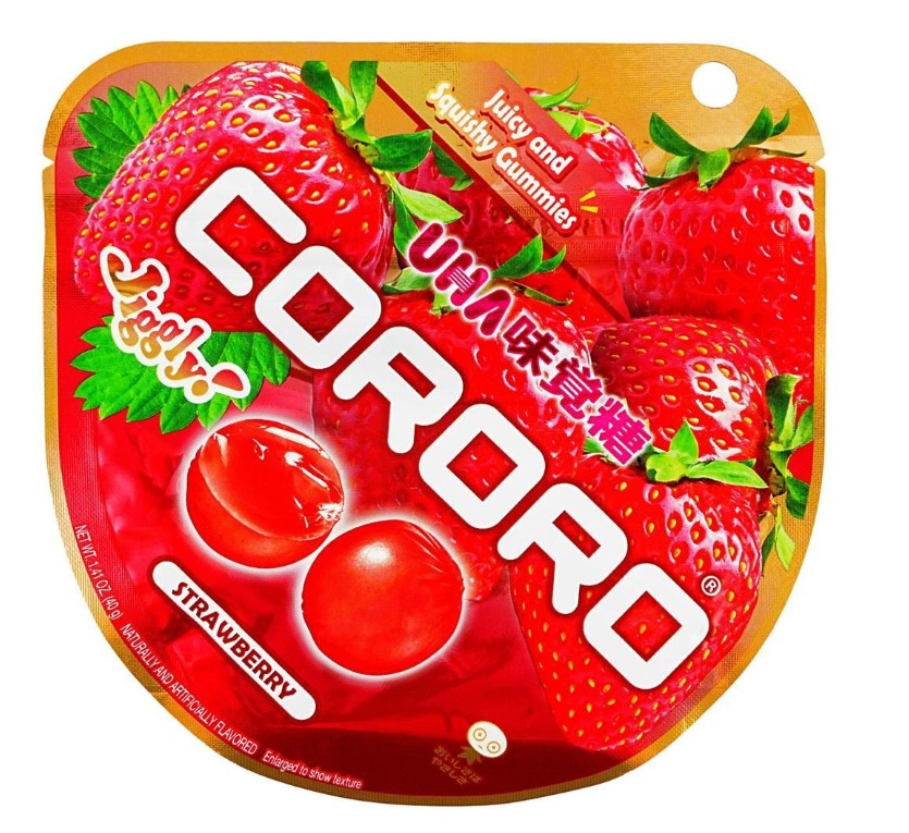 Uha Strawberry Mikakuto Cororo Fruit Juice Gummy Candy - 1.41oz