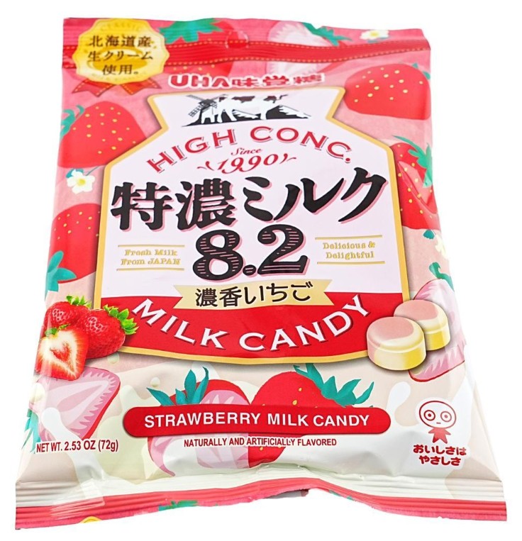 Uha Strawberry Mikakuto High Conc Milk Candy - 2.53oz