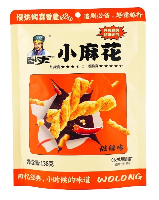 Wolong Sweet and Spicy Small Twisted Bread - 4.86oz